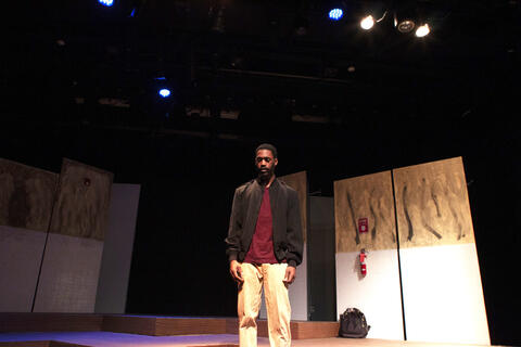 McDaniel College student Kevin Tyson played Devin in “Fire Exit,” directed by McDaniel College student Zacharias Callis