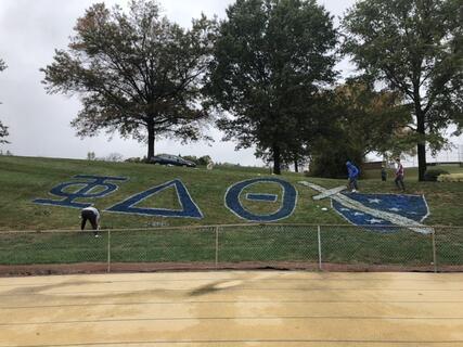 Phi Delta Theta won the $100 third place prize in this year's Letters on the Hill.