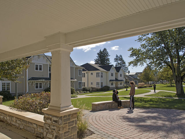 Students in North Village.