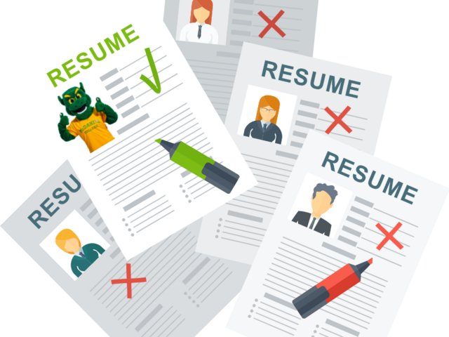 pile of resumes graphic