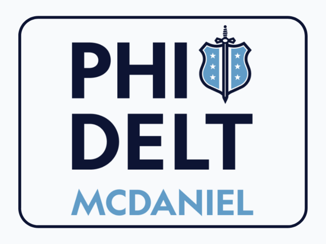 Stacked Phi Delt McDaniel logo