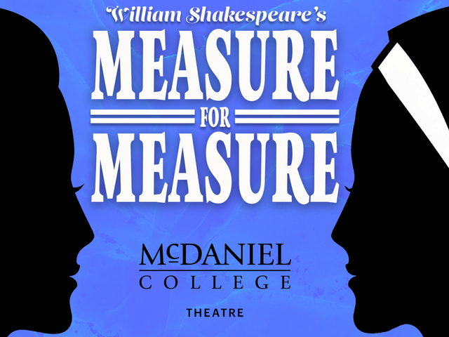 two faces with text "Measure for Measure" in center