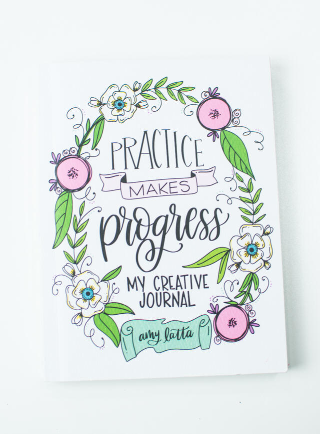 Creative Lettering Journal with Inspirational Quotes