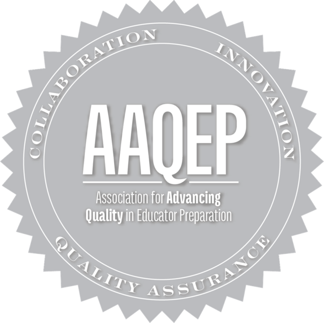 Official seal of the Association for Advancing Quality in Educator Preparation (AAQEP)