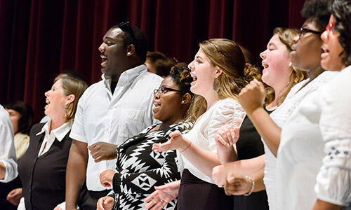 Picture of the McDaniel Gospel Choir. 