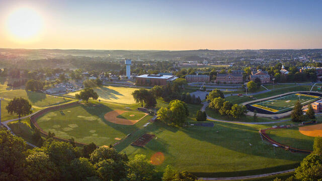 A view of campus from above