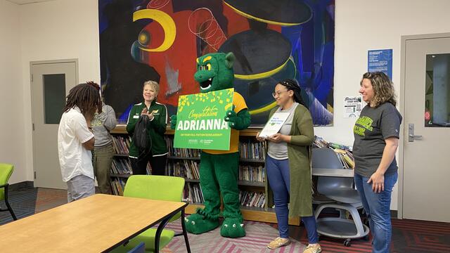 CollegeBound Scholarship Surprise Adrianna Coe