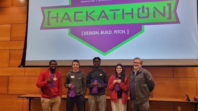 One of the winning teams at MAGIC Hackathon. 