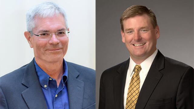 Pictured are McDaniel College alumni and newly elected members to the Board of Trustees:  Sam Hopkins and William (Bill) Butz.